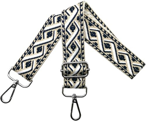 Taschengurte zum Wechseln Schultergurt für Tasche, Verstellbar Taschengurt Breit 3.8cm mit Silber Karabiner Schulterriemen Taschenband Umhängegurt Tragegurt für Handtaschen, Bunt, R
