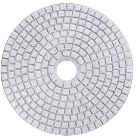 MiJunHD Diamond Polishing Pad, 6 inch 150 mm 50 Grit Sanding Discs for Grinder & Polisher, Hook and Loop Backing Pad for Grinding Buffing Granite Marble Concrete Stone (1 Piece)