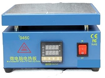 OUTFYT 946C Plaque chauffante électronique préchauffer LCD Affichage numérique Station de préchauffage for PCB SMD Chauffage téléphone LCD écran Tactile séparé,Contrôle Précis