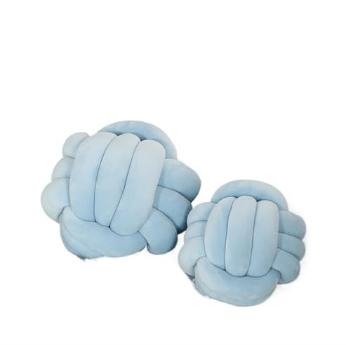 MZSKLW Knotenkissen, weiches Plüsch-Knotenkissen für Kinder, Sofa, Rückenlehne, grün, rund, handgewebt, Wurfkissen für Wohnzimmer, Bett, Wohnzimmer, Bodenkissen (Farbe 2)