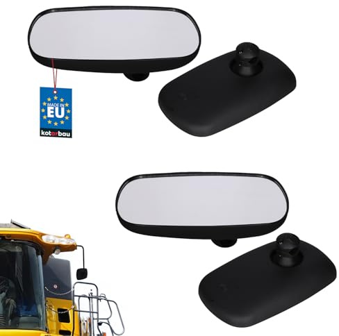KOTARBAU® 2er Set Panorama-Universalspiegel für Traktor Außenspiegel 264 x 158 mm LKW Traktor-Spiegel Rückspiegel Landmaschinenspiegel mit Verstellknauf Wohnmobil Teleskopspiegel Autospiegel Anhänger