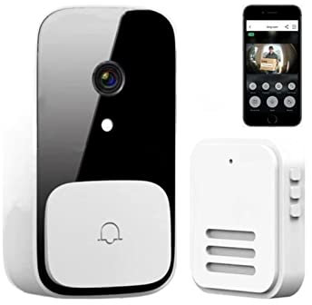 Videocitofono Wifi, Campanello Intelligente Chiamata Senza Fili Citofono Bidirezionale Fotocamera Telefono Video Remoto Protezione Sicurezza Domestica Telecamera Campanello Visione Notturna per la sic