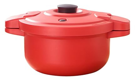BigKing Contenitore Microonda, Olla de vapor de silicona Olla de arroz Micro Ondas Olla de Arroz Micro Onda Olla Micro Onda Sin Bpa, Fácil de Limpiar en Lavavajillas (2,3L)
