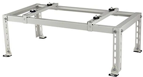 Soporte de montaje de CA de acero galvanizado resistente para exteriores, soporte de suelo seguro para aire acondicionado mini split sin conductos, solución de soporte duradera para el suelo