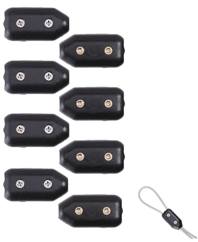 4 Stück Seilklemmen 10mm aus Kunststoff, Wiederverwendbare Seilverbinder für 11-12 mm Nylonseile, Geeignet für Haustier Nylonseil Klemmen und Vielseitige Anwendungen für 3/8 Zoll Seilklemmen (11-12mm)