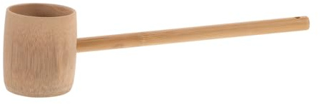 LAPYAPPE Long Handle Japanese Style Bamboo Water Ladle Scoop for Kitchen and Outdoor Use Minimalist Elegant Design Functional Versatile Bath Salt and Rice Spoon Stylish Comically Bamboo