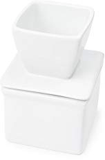 Fox Run Butter Keeper, Porcelain, 3.75 x 3.75 x 5.5, White