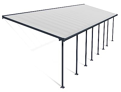 Canopia by Palram Pergola Feria 34.7 m² en Aluminium Et Polycarbonate, Moderne & Élégante, pour Couvrir Une Terrasse Toute L’année (Gris)