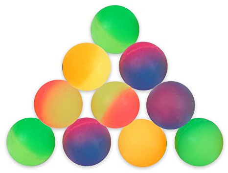 Schramm® 10 Stück Flummis Frost 27mm Flummi Springball Hüpfball Mitgebsel Tombola Kindergeburtstag Gummiball Springball Hüpfbälle 10er Pack