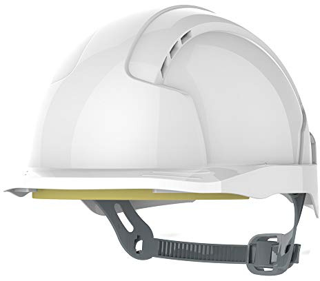 JSP EVOLite Lightweight ABS Safety Helmet micro Peak Slip Ratchet White Vented (AJD160-000-100)