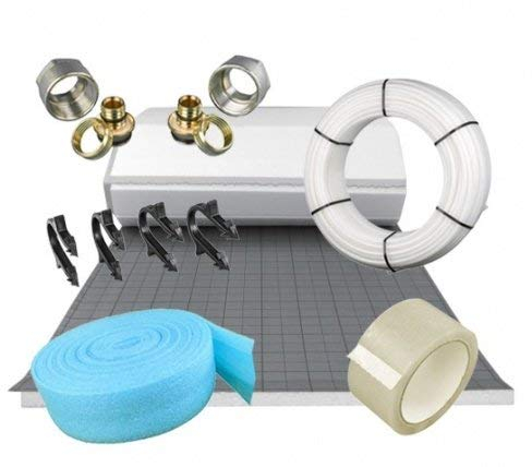 Fußbodenheizung Set Tackersystem Warmwasser Rolljet Dämmung Aluverbundrohr PE-RT geeignet für Fläche 30 m² Fußbodenheizung