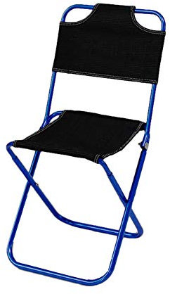 WANGLXFC Tragbar Faltstuhl, Klappbare Gartenstühle - Hochwertige Klappstühle - Hochlehner - Pflegeleichter Klappstuhl, Campingsessel Relaxsessel, Ideal Für Strand, Angeln, Picknick Unisex, Blue