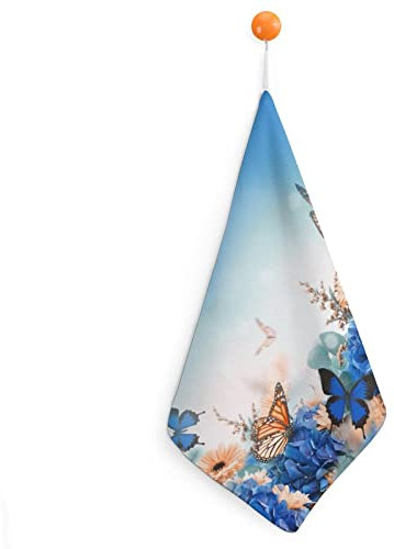 Handtuch Hortensien Und Gänseblümchen Blumen Und Schmetterlinge Handtücher Geschirrtuch Lanyard Design Für Badezimmer Küche Sport