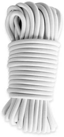 Cuerda elástica Blanca 60 metros - Calidad Profesional TECPLAST 9SW - Cable elástico - Diámetro 9 mm