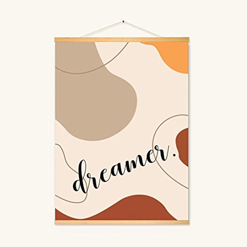 Posterleiste Holz Magnetische Poster Aufhänger Rahmen, Leinwand Wandkunst Poster Und Holz Scroll Hang Wand Dekor, Leinwand Kunstwerk, Einfache Verwendung Wandbild (Color : D, Size : 60X80CM)
