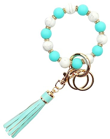 AOKSUNOVA Schlüsselanhänger Frau Türkis Schlüsselanhänger Armband Geschenk für Frauen Schlüsselanhänger Boho