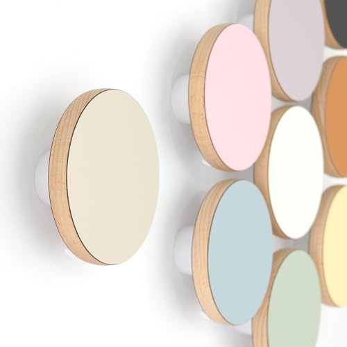bomidé - Wandhaken rund in verschiedenen Farben (2x Beige)