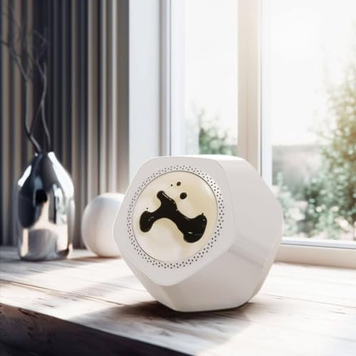 XDLYWUZIQ Ferrofluid-Lautsprecher, Magnetischer Fluid-Touch-Bluetooth-Lautsprecher, 360°-Surround-Sound-Heimkino-Audiosystem, Magnetischer Fluid-Lautsprecher, Bluetooth-Audio-Lautsprecher,White