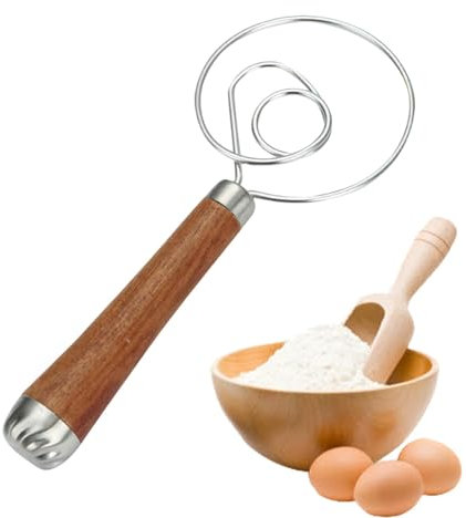 Yianyal Sourdough Mixer Tool,Bread Mixer Dough Whisk Kneading Whisk - Stainless Steel Baking Tools, Sourdough Whisk Bread Whisking Tool, Dough Mixer Hand Tool