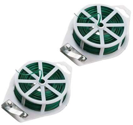 INOOMP Attache de Jardinage en Fil de Fer PVC Vert 150m, 1 Rouleau