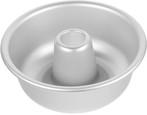 PAMINGONO Non-Stick Metal Cake Mold Hollow Chiffon Cake Pan Aluminum Alloy Baking Pan for Household Dessert Making