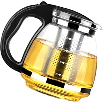 BRIGHTFUFU Edelstahl Teekanne Mit Hitzebeständigen Griff Praktischer Entlüftungsschieber Rutschfester Konkaver Boden Für Teezubereitung Zu Hause Büro