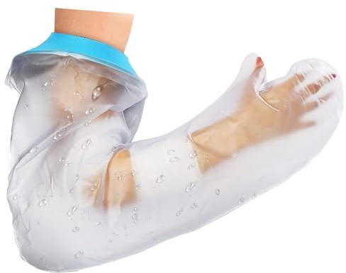 Fizzix Funda impermeable para brazo, protector de yeso para adultos, reutilizable y a prueba de fugas, bolsa de yeso cómoda y duradera para recuperación de lesiones y baño