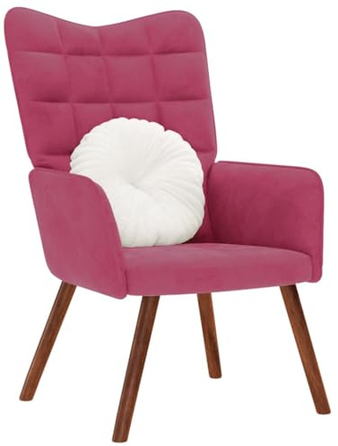 vidaXL Relaxsessel Weinrot Samt, Sessel, Wohnzimmersessel, Relaxsessel, Loungesessel, Loungesessel, Samtsessel, Velvetsessel, Velvet Lounge Chair