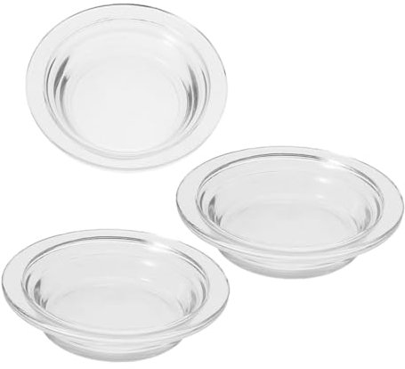 Cabilock 3pièces Bol De Rechange Verre Chauffe-Huile pour Plat Support De Fondoir Électrique Bol à Fondre Plateau Rond pour Bougie Cire Et Diffusion D’huiles Essentielles