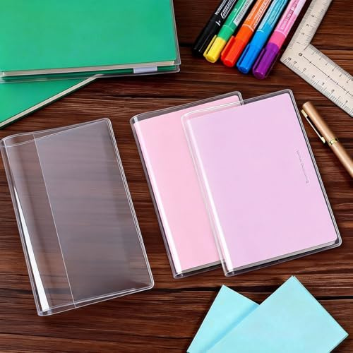 3 Stück transparente Kunststoff-Schutzhüllen, A6-Notizbuchhülle, transparente Kunststoffhüllen für A6-Notizbuch, Rocketbook, Scrapbook-Zubehör