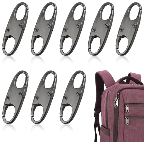 8 Stück Reißverschluss, Zipper Locks für Rucksäcke, Kofferschloss Mini-Vorhängeschloss, Rucksackschloss Diebstahlsicherung Abnehmbarer Reißverschluss-Doppelseitige Doppelte kleine