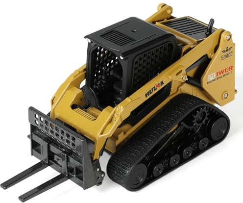 Juguete de Construcción Montacargas, Vehículo de Construcción Miniatura de Metal Entero a Escala Fundido, Montacargas de Colección, Decoración de Escritorio y Regalo para Niños y Adultos – Amarillo