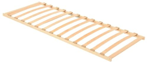 vidaXL Ribbad sängbotten Brun 70 x 190 cm Massivt bokträ, Stiligt sängram, modern design, hållbar bokbas, stödjande ribbor, elegant sovrumssetup, tidsenlig användning