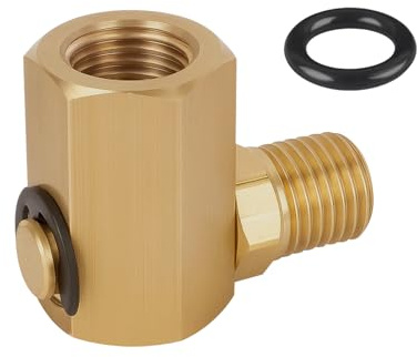 50310 Air Hose Reel Swivel fitting 1/4 FPT 1/4 MPT 90 Degree Air Hose Fitting Fit For Most Hose Reel Swivel Joint - Brass