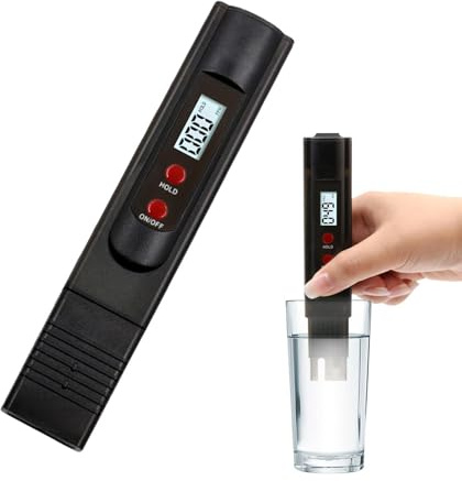 Probadores De Dureza De Agua Digital - Dispositivo De Medición De TDS Portátiles | Dispositivo De Prueba Digital Para Medir La Dureza Y Conductividad Del Agua | Para Agua Potable, Acuario, Piscina Y H