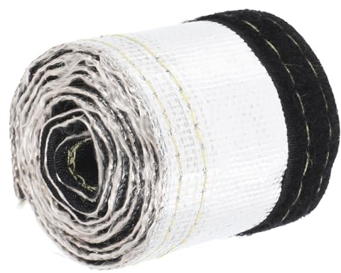 Holibanna Gaine Isolante Thermique pour Voiture 10 Mm, Manchon de Protection en Fibre de Verre Résistante à Haute Température, Rouleau Flexible pour Câbles D’échappement et Faisceaux