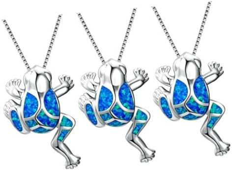Gioielli da Donna 2 Pezzi Rana A Girocollo Collane Ciondolo Accessorio per Il Collo Collana Divertente per Donne Vintage