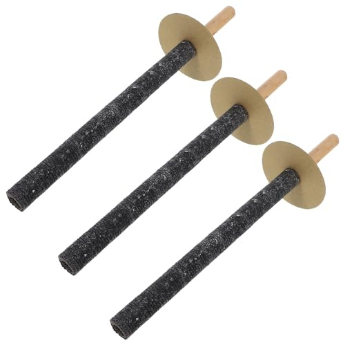 HEMOTON Torcia in Legno da Esterno 30cm Set 3 Pezzi, Torce da Giardino Autoinfiammabili per Campeggio, Matrimoni e Feste All’aperto, Illuminazione Ambientale Portatile per Patio e