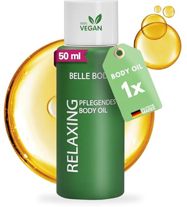Belle Body Pflegendes Body Oil - Körperöl nach der Haarentfernung | Feuchtigkeitsspendendes Körperöl für Gesicht & Körper - Mit natürlichen pflanzlichen Ölen - Gegen Hautirritationen - 50ml