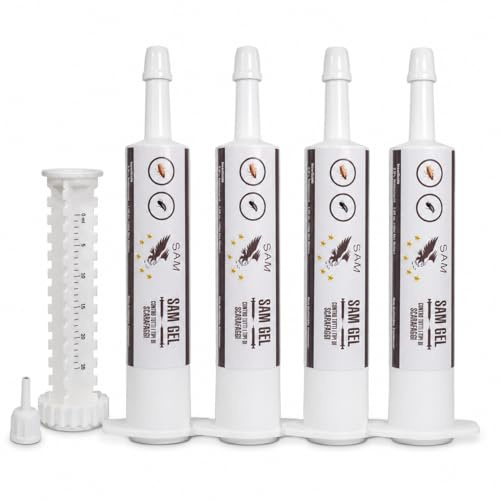 Gel Scarafaggi sam 4 Siringhe da 30g l'una - Veleno Blatte Professionale Lunga Durata, Anti Scarafaggi Elimina Blatte e Uova, Facile Applicazione