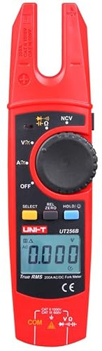 UNI-T UT256B 200A Ture RMS Digital Clamp Fork Meter Multimeter AC/DC Voltage Current Resistance Capacitance NCV Test Backlight