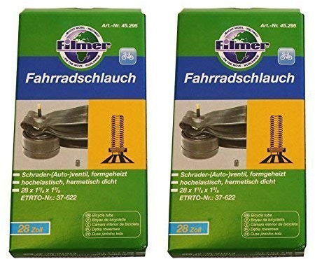 FILMER 4 x Fahrradschlauch 28 x 1 3/8 x 1 5/8 Schrader-(Auto-) ventil, 37-622 …