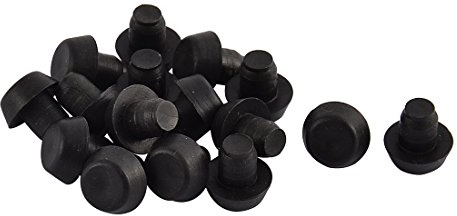 sourcing map 16Stk Möbelfüßen Schutzkappen Pufferschutz Stoßschutz Kunststoff Wohnmöbel Tisch Schreibtisch Schutzpolster 6mm Schwarz