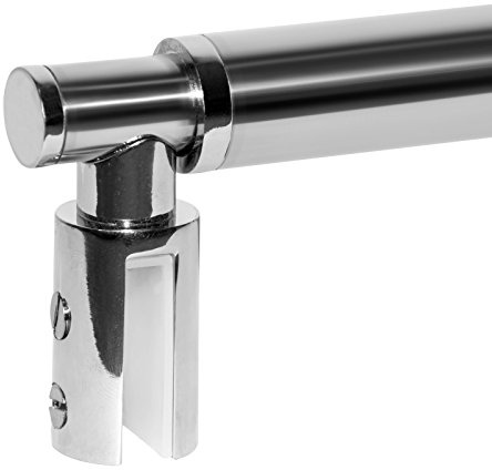 Schulte Stabilisator für 6-8 mm Glas, 76-125 cm teleskopierbar, Chromoptik, Haltestange für Glas/Wand Stabilisation, Wandhalterung für Duschwand