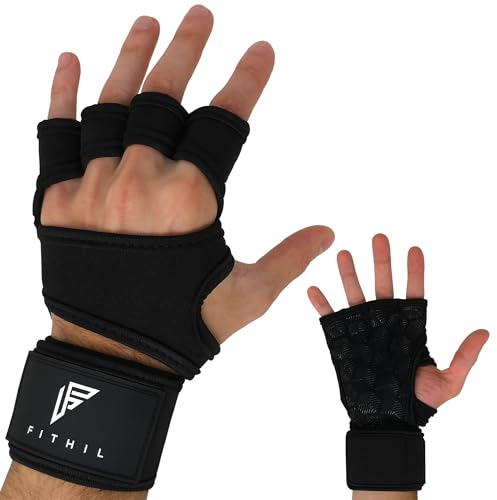 Fithil Fitness Krafttraining Handschuhe für Herren und Damen - Trainingshandschuhe für Crossfit, Gym und Bodybuilding - Sporthandschuh für Hanteln, Pull Up Bar und Gewichte (M)