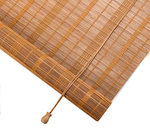 NIANXINN Bambusrollo,Bambus-Rollos für Windows,Lichtfilter-Rollo,Seitenzug Fenster Rollos Raffrollo Holzrollo,Natur Sichtschutz,Schattierungsrate 55%,für Balkon/Garten/Außen/Innen (60x100cm/24x39in)