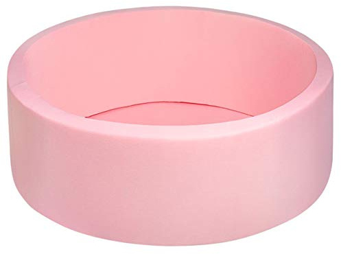 DIVCHI Kids Foam Ball Pit, 90 x 30 cm Kiddie Balls Pool Soft Baby Playpen Indoor Outdoor, Memory Foam Ball Pit For Children Toddler Boys Girls (Pink)