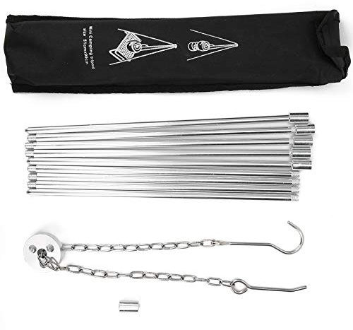 Sistema desprendible de la Barbacoa de la Parrilla del trípode, trípode Que acampa de la aleación de Aluminio para la Comida campestre al Aire Libre Que Cocina Acampar