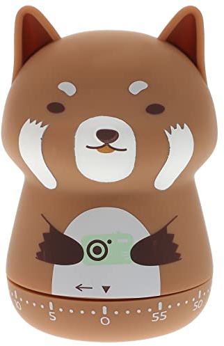 BESTonZON Küchentimer Fuchs Form Mechanischer Timer Eieruhr Küche Kurzzeitmesser Küchenwecker Kurzzeitwecker Küchenuhr Countdown Timer für Kochen Backen Büro Schule Kochzubehör