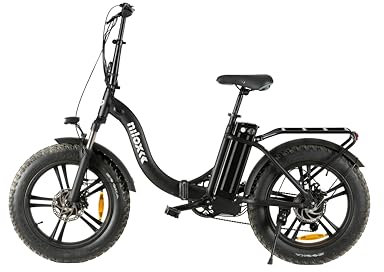 Nilox X9 Fat Bike Elettrica, Bici Elettrica Pieghevole con Batteria Removibile, Cambio 6 Velocità e Motore Brushless, Bici Elettrica Uomo e Donna con Telaio Alluminio e Design Moderno